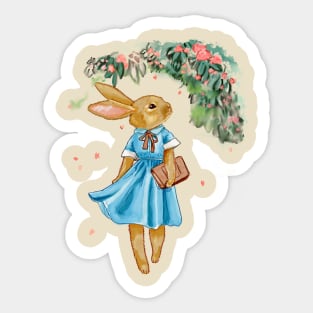 Little Bunny Bookworm Sticker